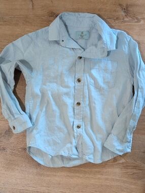 Boys 4/5 Linen Blend Button Down